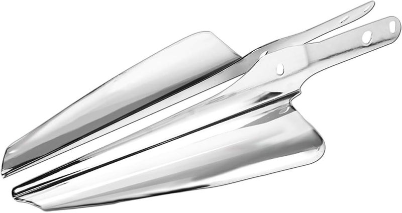 CARGLETRUE Motorcycle Front Fork Mount Wind Deflectors Windshield Fit for Harley Touring Road King Street Glide Electra Glide 1995-2023 CVO, Front Fork Mount Fit for Touring FLHT FLHR FLHX 1995-2023 Chrome - Image 5